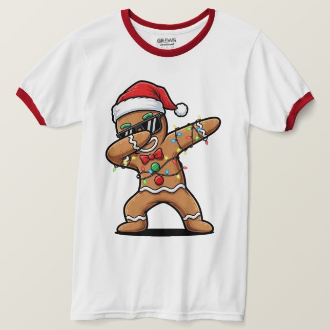 Camiseta Tocador de Sino de Natal (Frente do Design)