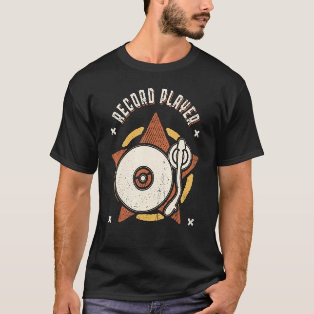 Camiseta Tocador de Vinil Vintage Retro Clássico (Frente)