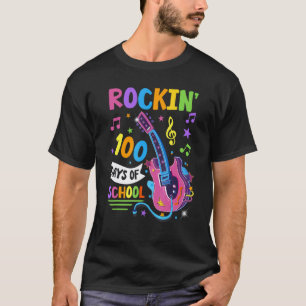 Camiseta Tocando 100 Dias de Escola Aluno de Guitarra Músic