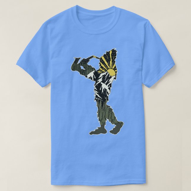 Camiseta Tocando a natureza saxofone (Frente do Design)