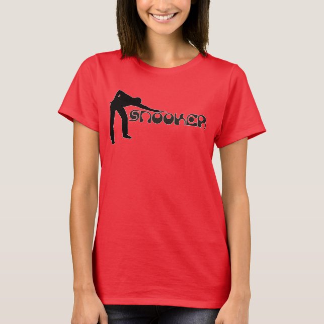 Camiseta TOCANDO fonte moderna SNOOKER + suas ideias (Frente)