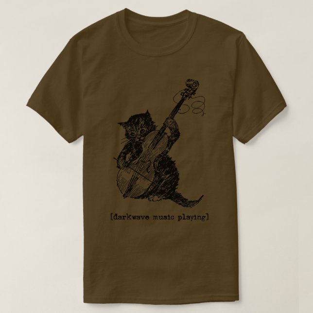 Camiseta Tocando Música Darkwave (Frente do Design)