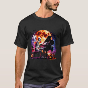 Camiseta Tocando Piano Com O Fantasma De Halloween De Fanta