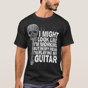 Camiseta Tocando Violão-Músico Violão Bass Engraçado Dizend