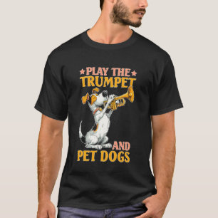 Camiseta Tocar a Trombeta e Acariciar Cães Banda Marcial de