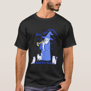 Camiseta Tocar a Trombeta e Acariciar Gatos