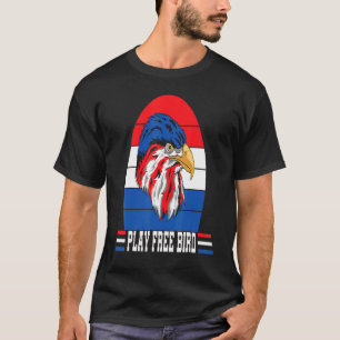 Camiseta Tocar Águia Careca Patriótica Pássaro Livre 4 de J