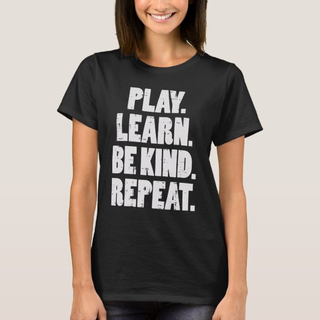 Camiseta Tocar Aprender A Repetir O Dia Da Unidade De Crian (Frente)