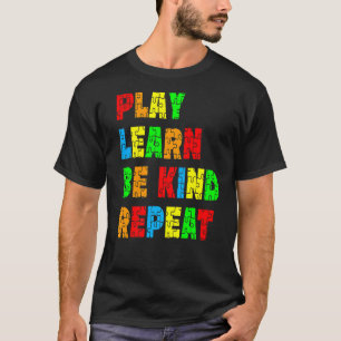 Camiseta Tocar Aprender A Ser Gentil Repetir Autismo Sensib