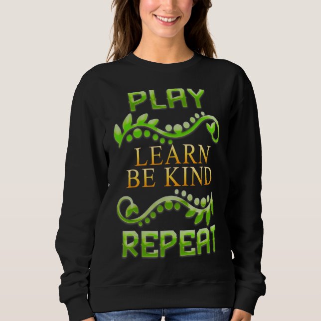 Camiseta Tocar Aprender Ser Gentil Repetir Humor Sarcástico (Frente)
