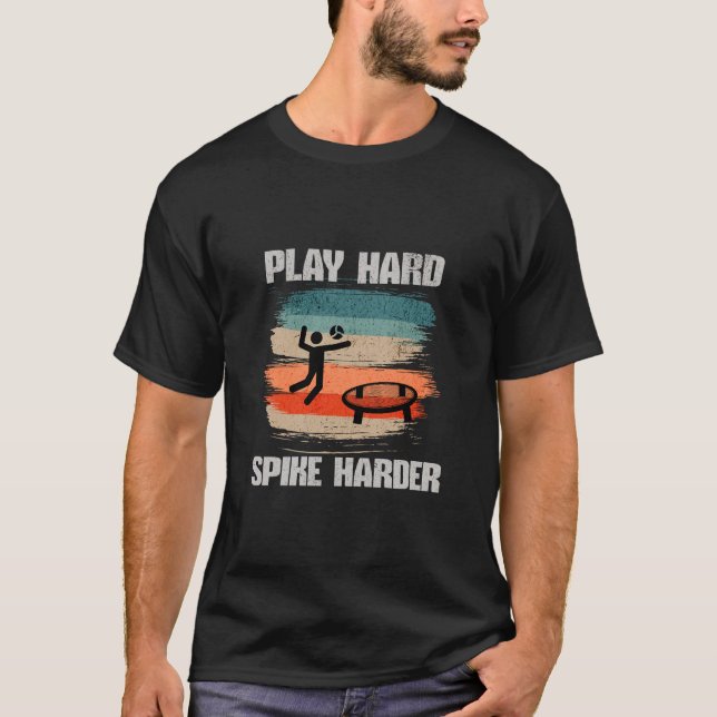 Camiseta Tocar Duro Espique Mais Duro Spikeball (Frente)