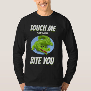 Camiseta Tocar-Me-ei E Te Morderei Sarcástico