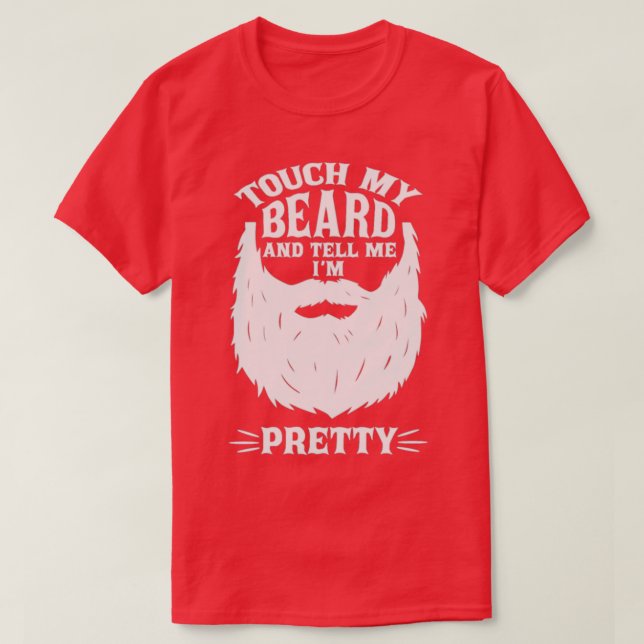 Camiseta Tocar na minha barba me diga bonito saia clássica (Frente do Design)