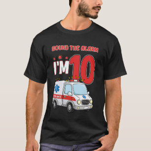 Camiseta Tocar O Alarme Eu Tenho 10 Anos Aniversário Crianç