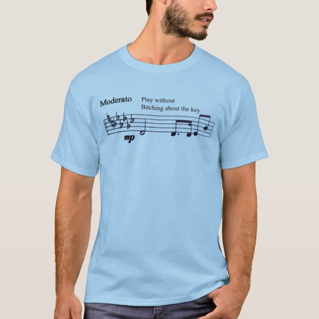 Camiseta Tocar Sem Queixar-se da Tonalidade (Frente)