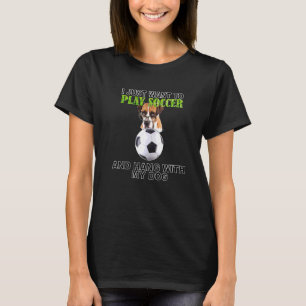 Camiseta Tocar Soccer Hang W Cachorro Boxer W Óculos