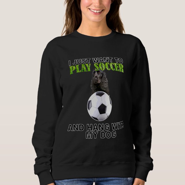 Camiseta Tocar Soccer Hang W Cachorro Inglês Cocker Spaniel (Frente)