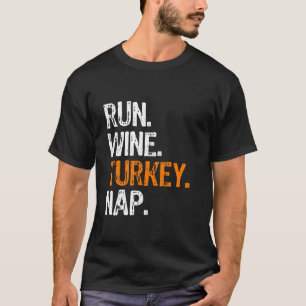 Camiseta Tocar Vinho, Turco, Correndo Graças, Engraçado