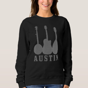 Camiseta Tocar violão Austin Texas Música Country Blues Fol