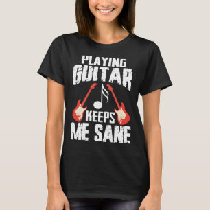 Camiseta Tocar Violão Me Mantém Sane Guitarista