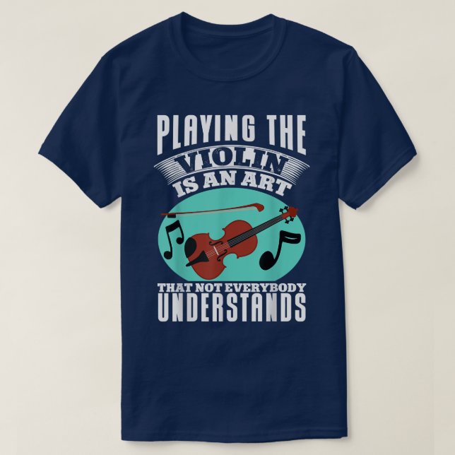Camiseta Tocar Violino É Uma Orquestra De Arte Violi (Frente do Design)