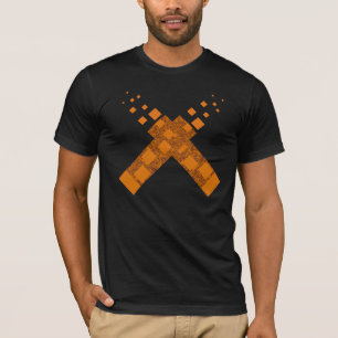 Camiseta Tocha alaranjada o Dia das Bruxas do fogo da cruz