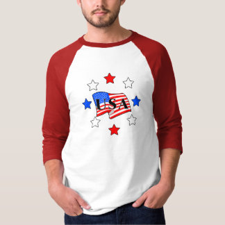Camiseta Toda a bandeira e estrelas dos EUA