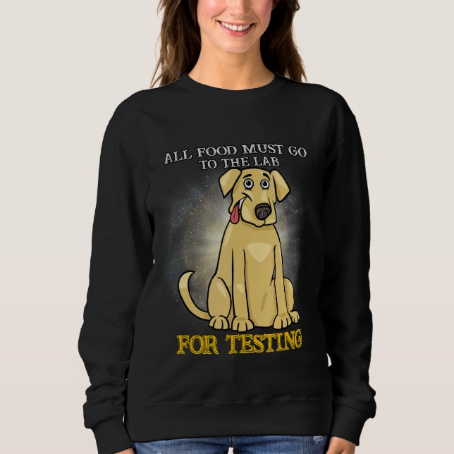 Camiseta Toda a Comida deve ir testar Labrador Cute (Frente)