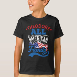 Camiseta Toda a família americana 4 de julho, correspondênc