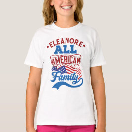 Camiseta Toda a família americana 4 de julho, correspondênc