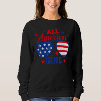Camiseta Toda a Garota Americana Óculos de Sol Infantis 4 d