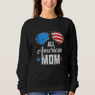 Camiseta Toda a Mamãe Americana Óculos de Sol com Bandeira
