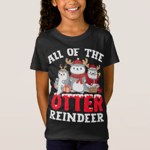 Camiseta Toda a "Otter Reindeer" Natal Engraçado Ott