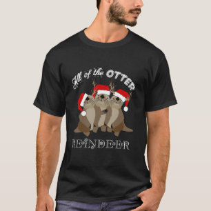 Camiseta Toda A Outra Reindeer Negra Engraçada Outro Chris