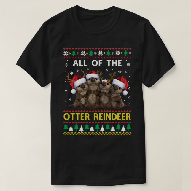Camiseta Toda A Rena-Morte Engraçada Outro Ug De Natal (Frente do Design)