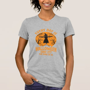 Camiseta Toda a Vida é um Espantalho de Halloween Feiticeir