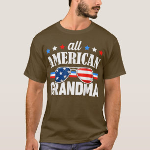 Camiseta Toda a vovó americana 4 de julho da Família Matchi