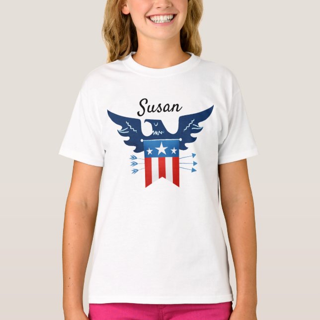 Camiseta Toda Águia Americana e Patriótica (Frente)