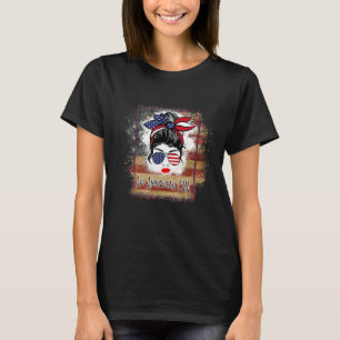 Camiseta Toda Enfermeira Americana Mensageira Brun 4 De Jul