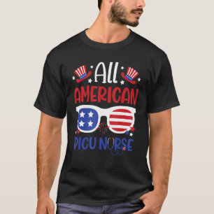 Camiseta Toda Enfermeira Picu Americana Em 4 De Julho Patri