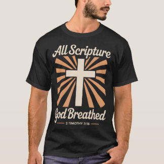 Camiseta Toda Escritura Deus Respirou 2 Timóteo 316 Cruz