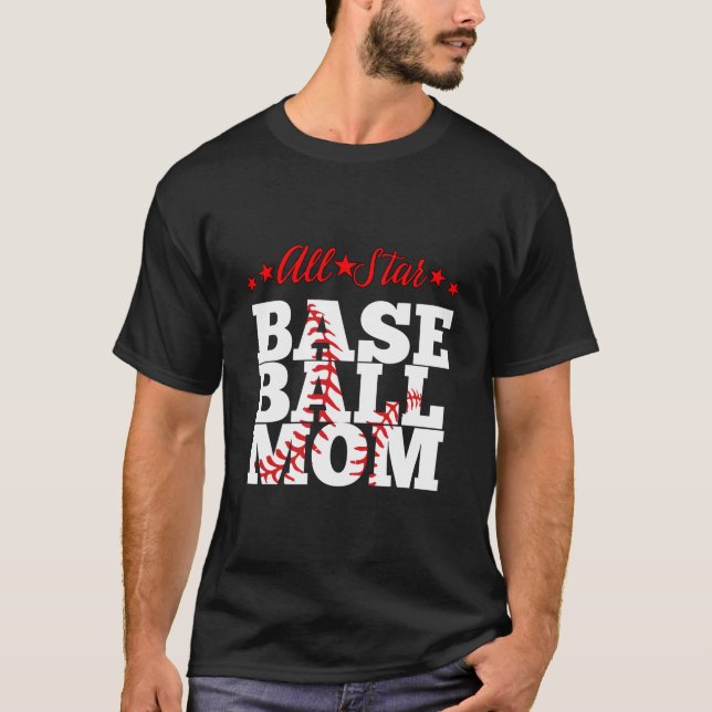 Camiseta Toda Estrela Mãe de Beisebol (Frente)