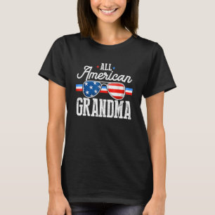 Camiseta Toda Família Vovó Americana Correspondendo Sunglas