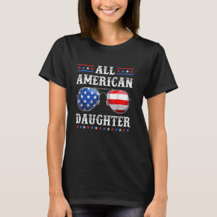 Camiseta Toda Filha Americana 4 de julho Patriótica EUA Su