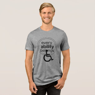 Camiseta Toda Habilidade Pertence Minimalista Inclusivo