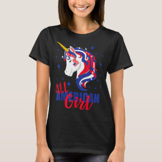 Camiseta Toda menina americana bandeira dos eua 4 de julho 
