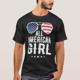 Camiseta Toda Menina Americana Em 4 De Julho Nos Orgulho Pa