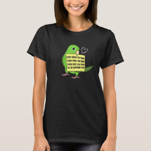 Camiseta Toda Refeição ou Mordida Eu Papagaio Verde Pequeno