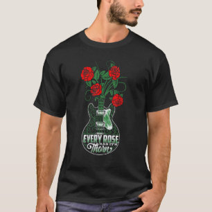 Camiseta Toda Rosa Tem Seu Espinho Guitarrista Rosas E Guit