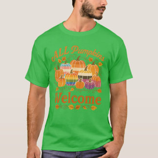 Camiseta Todas as abóboras são bem-vindas - Bandeiras de Pr